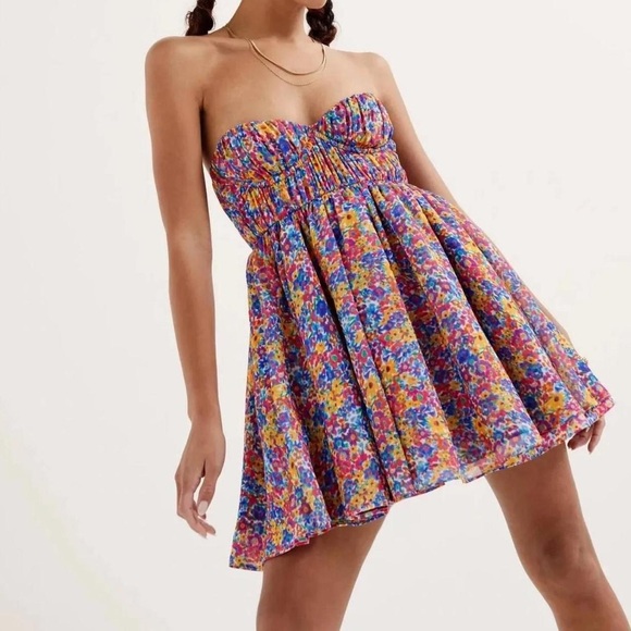 For Love And Lemons Multicolor Floral Dress - Picture 3 of 9